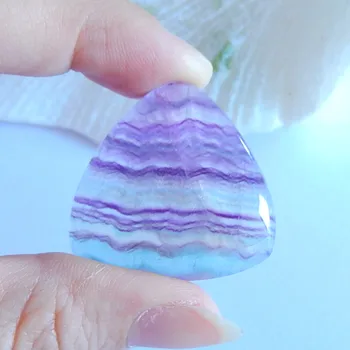 

Natural Rainbow Fluorite Semi-precious stones, Jewelry accessories fashion pendants necklace Cabochons ,33x32x8mm,13.2g