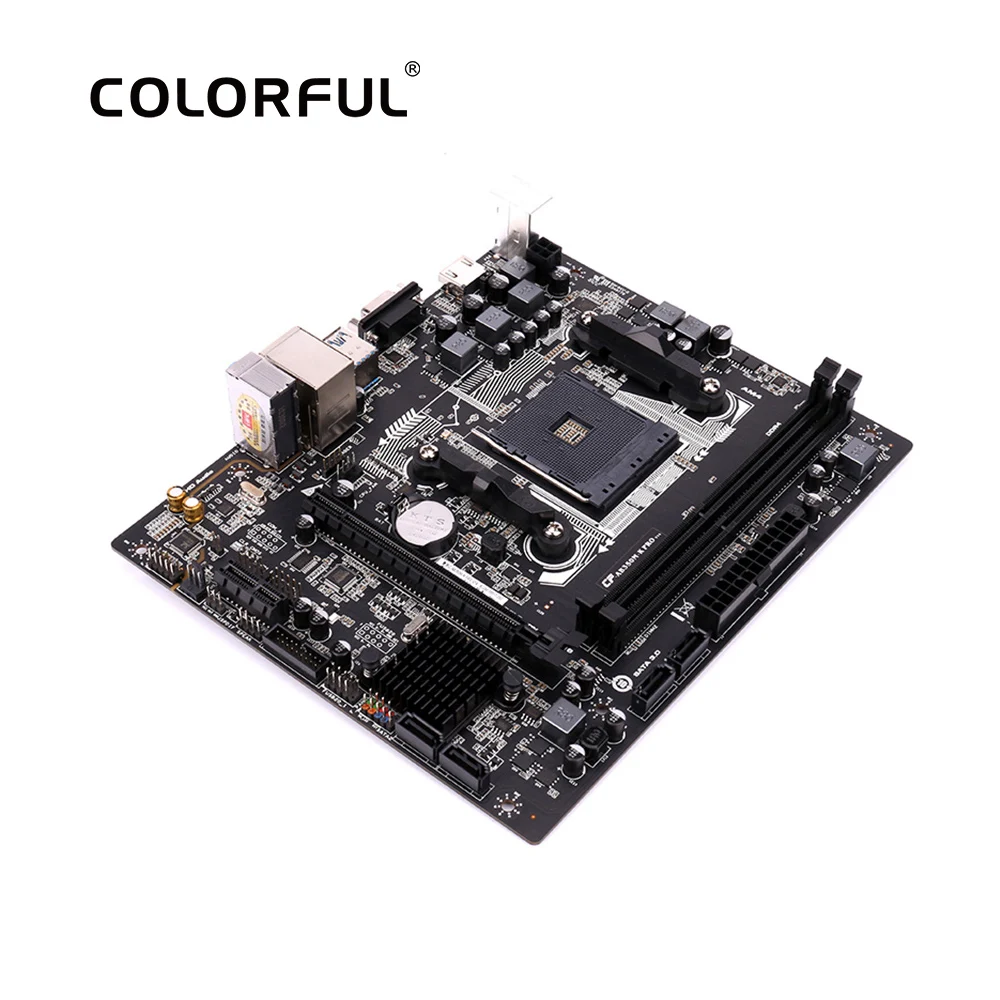 Цветная материнская плата AB350M PRO V14 системная AMD B350/ AM4 MATX DDR4 VGA + HDMI SATA3.0|Материнские