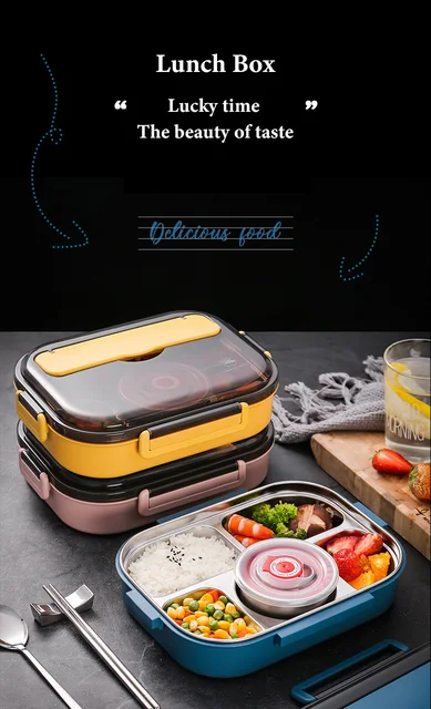 Stainless Steel lunch box for kids food storage insulated lunch container  japanese snack box Breakfast bento box with Soup Cup - AliExpress