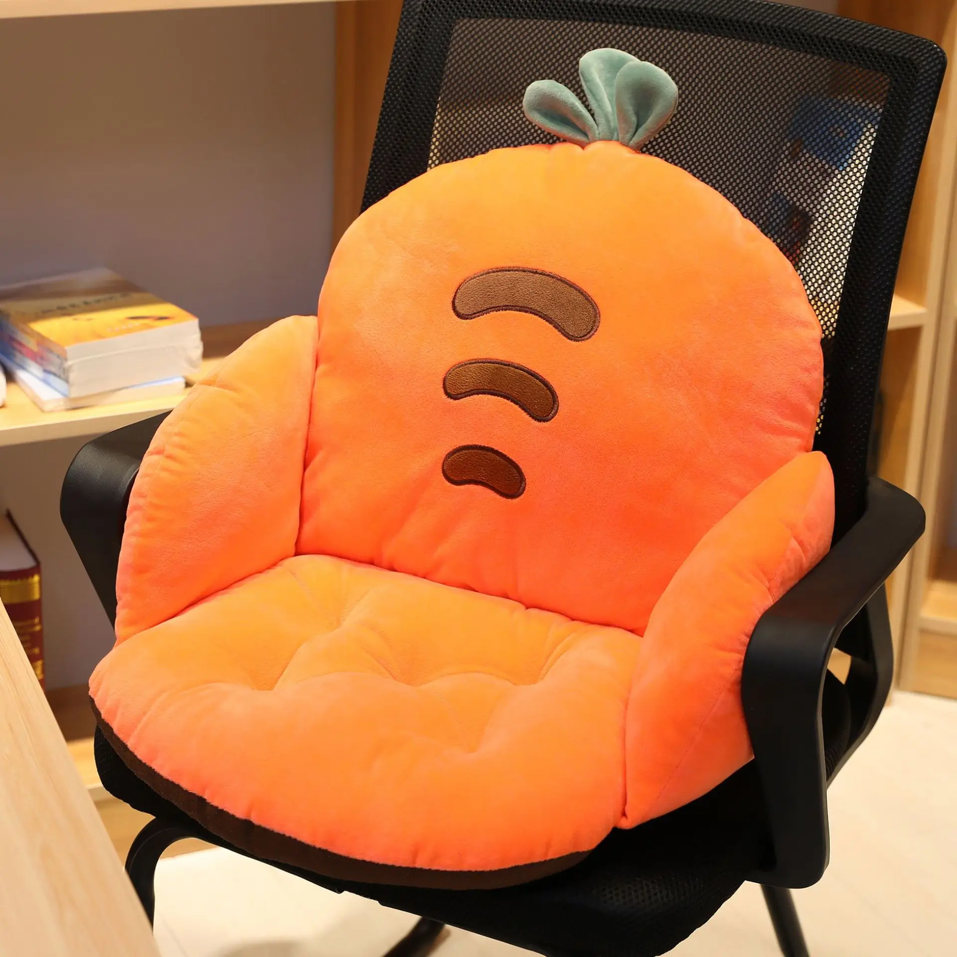 Мультяшное кресло подушка для поясницы Задняя поддержка уплотненная подушка для сиденья Подушка для пляжа домашнее сидение для офиса, машины накладки на ягодицы домашний декор - Цвет: Цвет: желтый