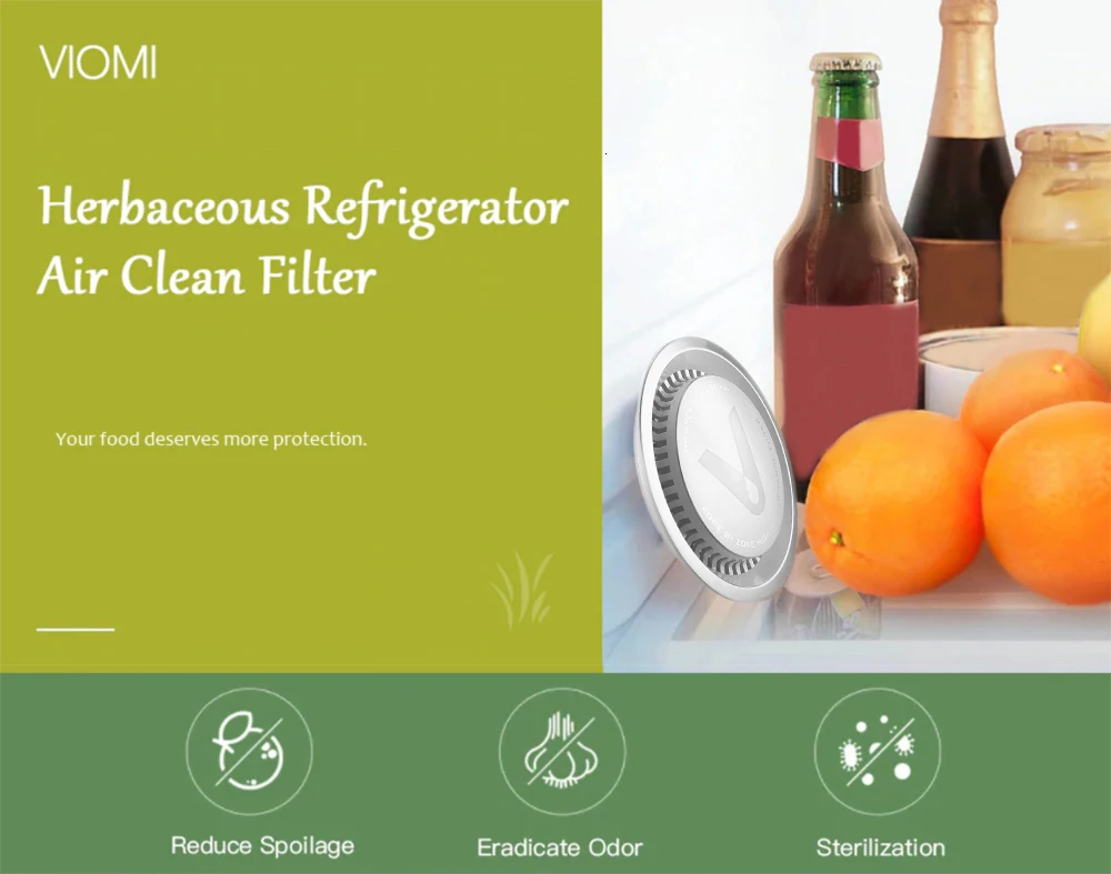 Xiaomi Mijia VIOMI Herbaceous холодильник фильтр для очистки воздуха для овощей фрукты еда свежие предотвратить домашний комплект