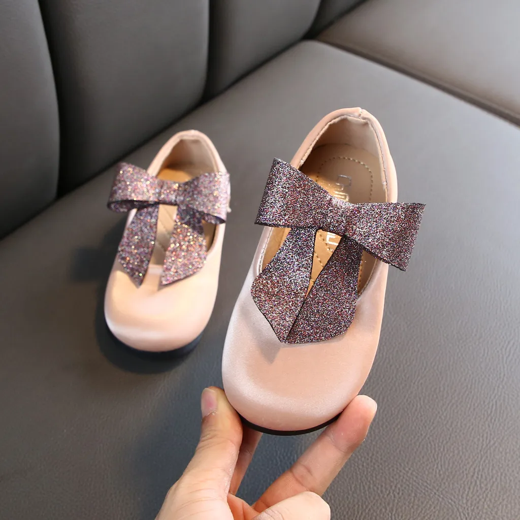 Девочки принцесса обувь для малышей младенцев Дети ребенок бант тонкие сандалии обувь