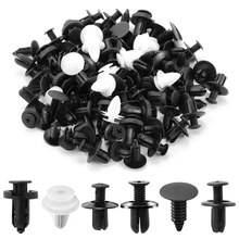 100 pçs/set misturado auto amortecedor roda sobrancelha fender plástico prendedor parafuso rebite para todos os carros clipe conjunto