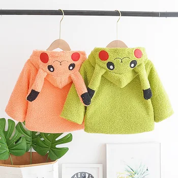 

Winter style 2019 children with fleece thickened boys and girls casual long-sleeved children coat