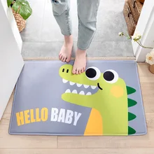 Милый Аллигатор нескользящий прочный коврик для двери открытый вход спальня Туалет Ванная комната Кухня декоративный внутренний ковер напольный коврик