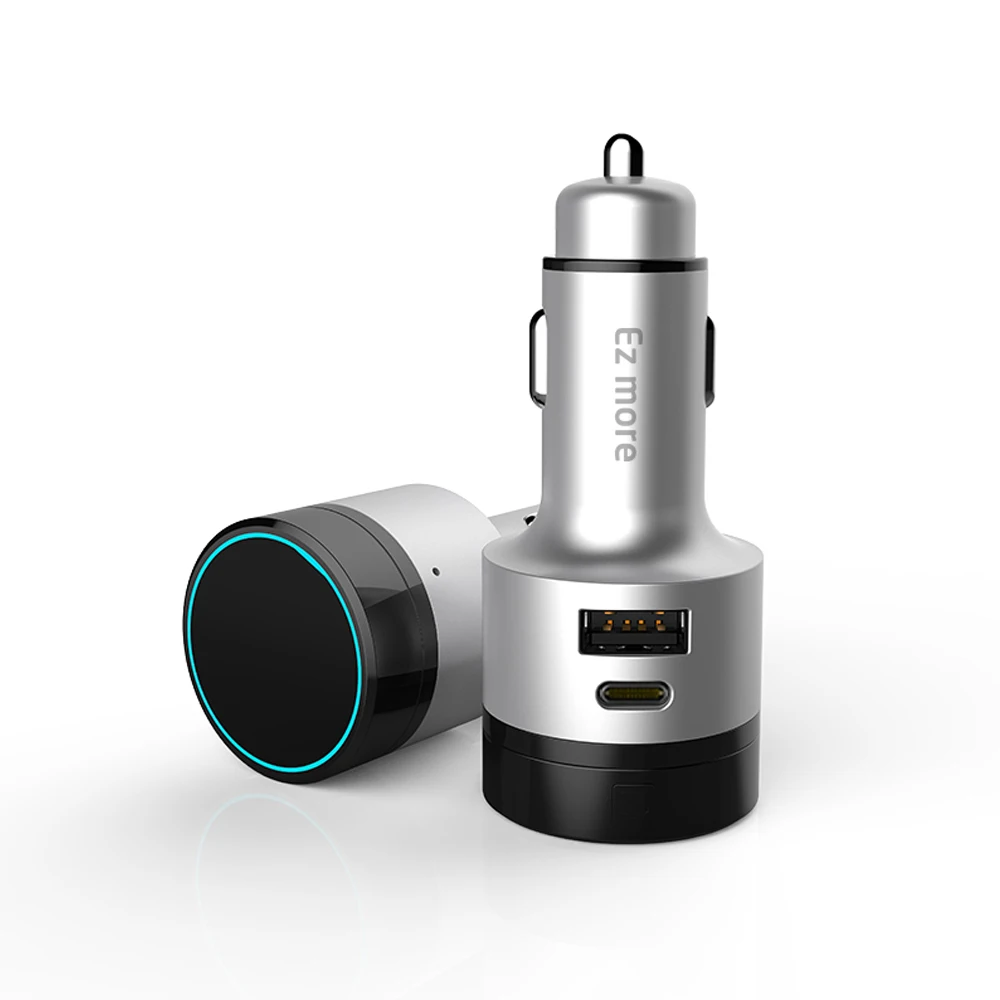 XiaoMi быстрое зарядное устройство QC 3,0 type-C автомобильное быстрое двойное USB зарядное устройство беспроводной Bluetooth AI управление EZ больше управление музыкой