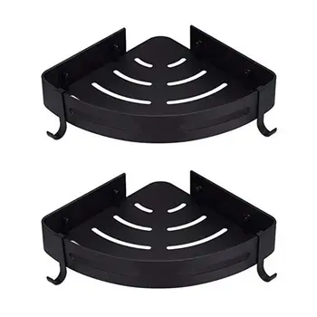 

2PCS Bathroom Shower Caddy Adhesive Corner Shelf Storage No Drilling Wall Mounted U90A