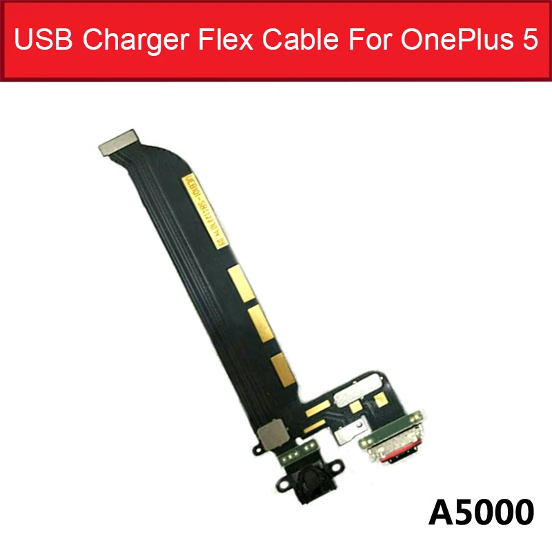USB зарядка с разъемом для наушников гибкий кабель для One Plus 5 A5000 5T A5010 1+ 5 1+ 5T док-коннектор для микрофона гибкий кабель - Цвет: For Oneplus 5