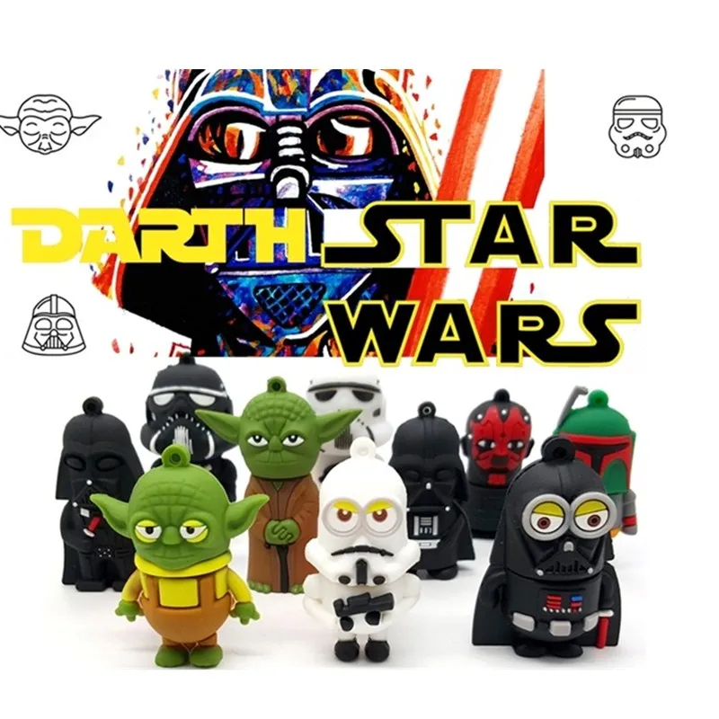 

Cartoon Star Wars Usb Flash Drive Vinda Flash Memory Card 4GB 8GB 16GB 32GB Pendrive 64GB 128GB 256GB Pen Drive Memoria Usb Gift