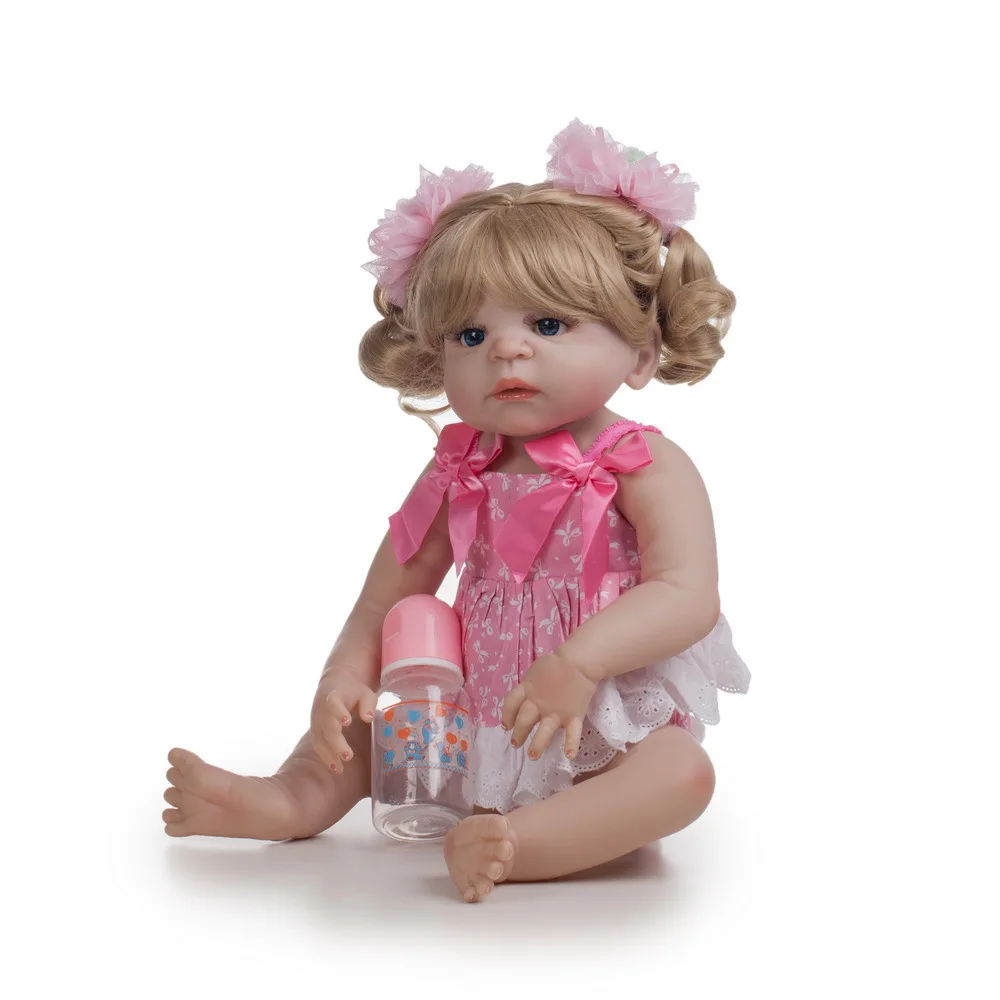 Pickwoo bebes reborn doll 48cm 55cm Baby girl Dolls soft Silicone Boneca Reborn Brinquedos Bonecas children's gifts toys plamate