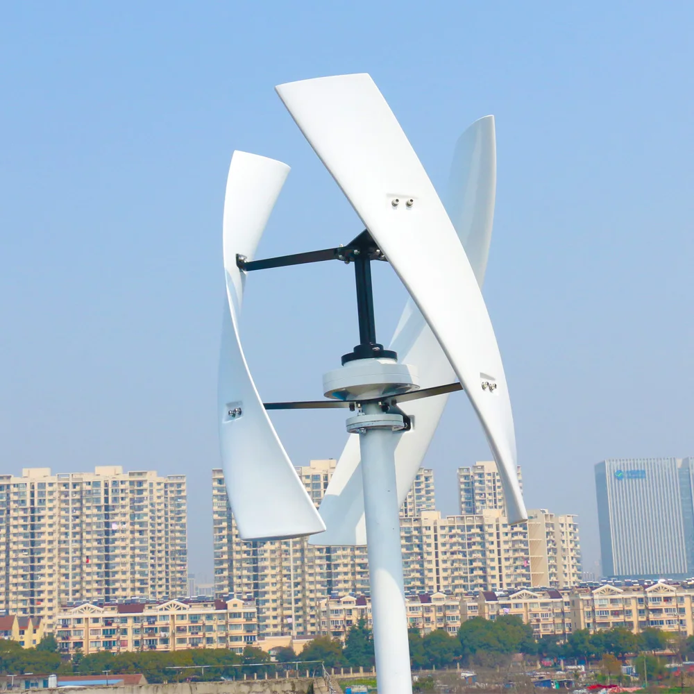 

FLYT 1KW 1.5KW 2KW 3 Blades Free Energy Vertical Axis Wind Turbine Generator 24V 48V 96V 120V 220V Home Windmill Low RPM