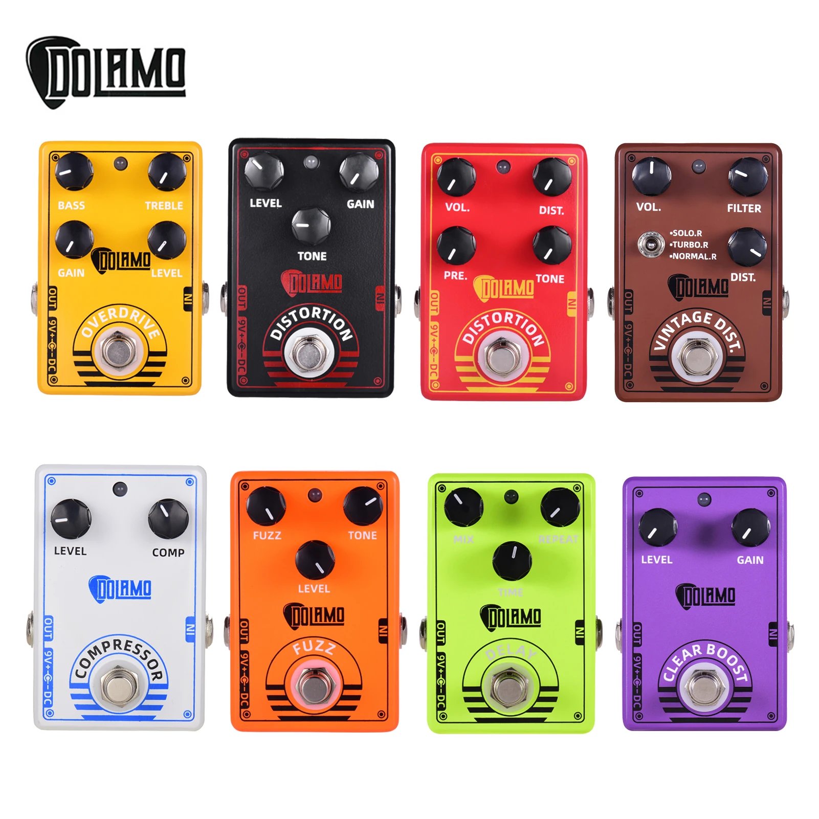 Dolamo D-4 с высоким коэффициентом усиления искажения Гитары эффект педаль True