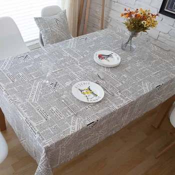 

English Letter Newspaper Table Runner Table Cloth Cover Photography Cloth Non-slip Cushion Cover Placemats Decor Bedside Table