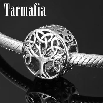 

Family story tree of life 925 Sterling Silver Hollow Round Beads Fine Jewelry Fit Original Pandora Charm Bracelets Women Jewelry