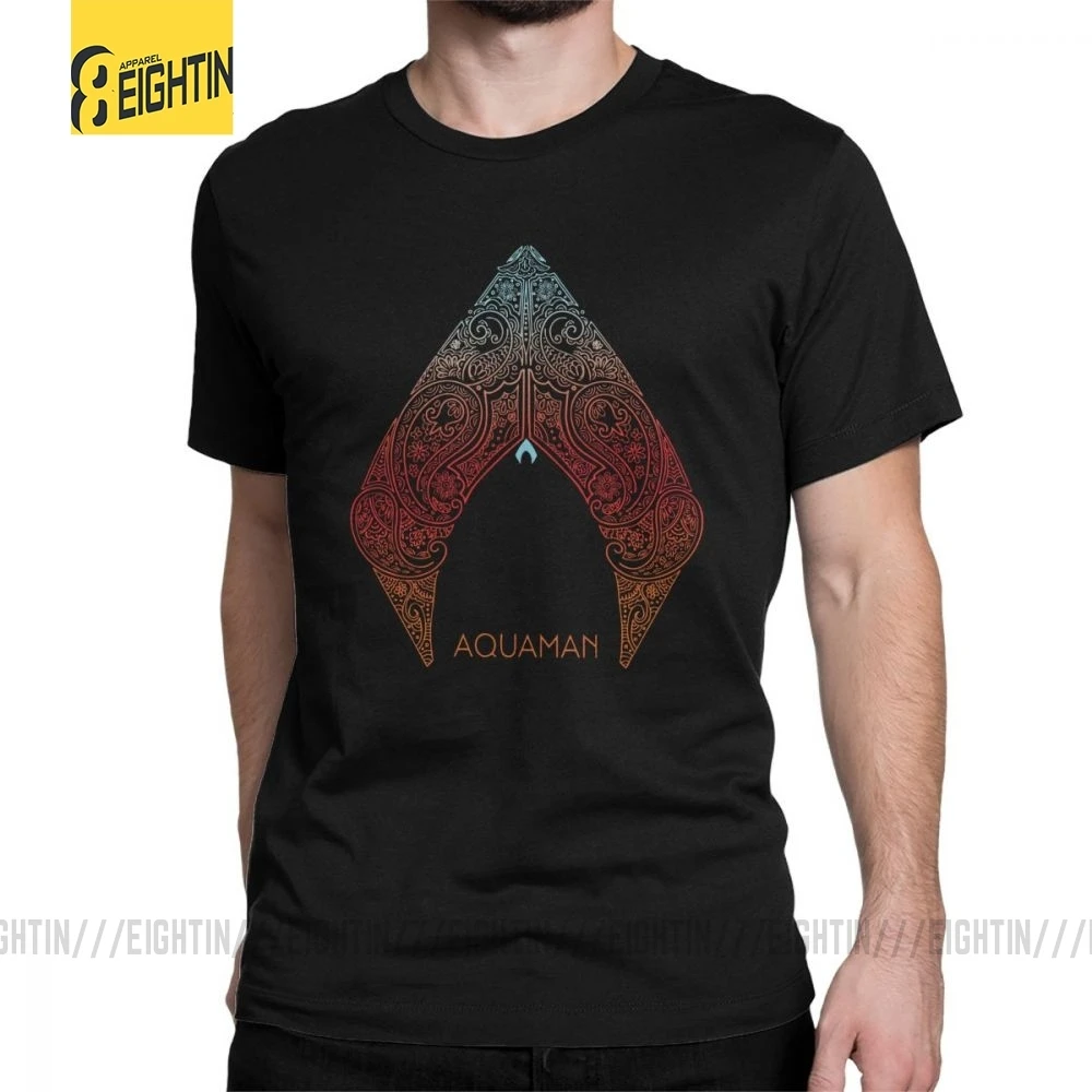 King Orm Of Atlantis Paisley Aquaman Logo T Shirts Men Short Sleeved Creative Tees Crewneck Cotton Clothes Black T Shirt T Shirts Aliexpress