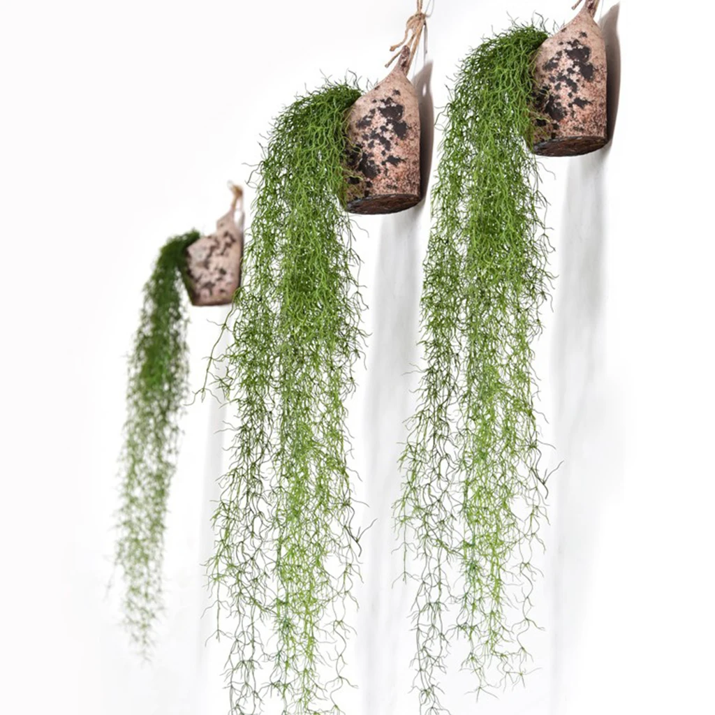 Artificial Flower String Of Pearls Wicker Wall Hanging Succulents Plants