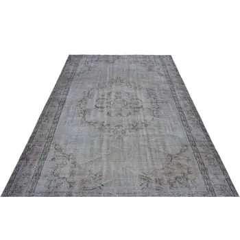 

Handmade Gray Vintage Overdyed Turkish Area Rug 172x268 Cm-5'8''X8'10''