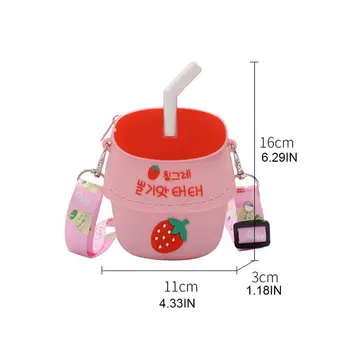 

Cartoon Crossbody Phone Pouch Silicone Shoulder Bag Tote Purse Zipper Satchel 7XEC