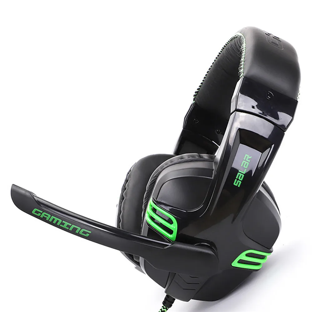 Heavy Bass Gaming Headset with Microphone 3 5mm Wired Game Headphone for PC Laptop Game Accessories