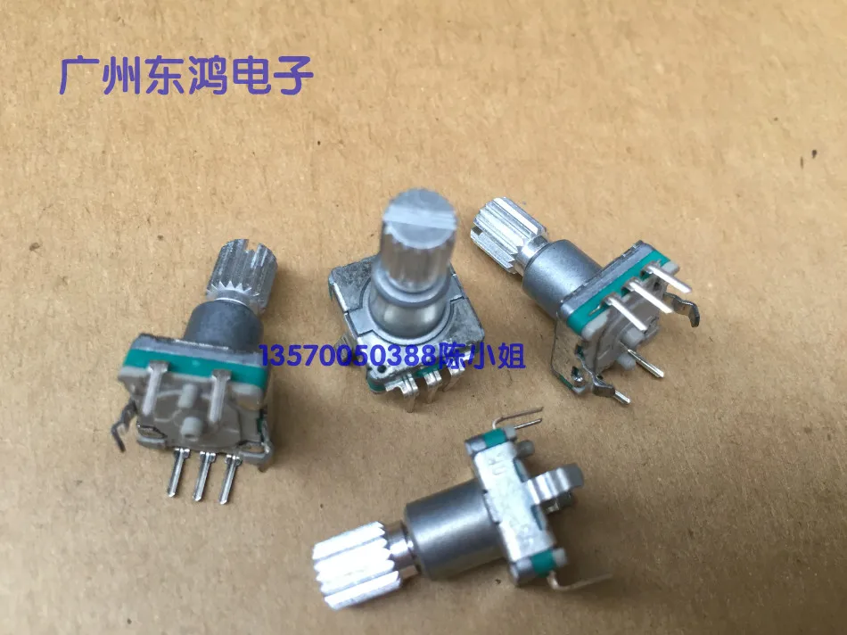 

2PCS/LOT ALPS Alps EC11 encoder with switch 30, positioning number 15, pulse spot, saw tooth shaft length 15MM