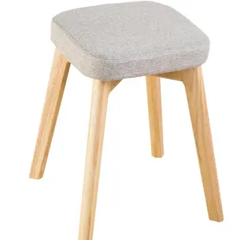 

Low Stool Solid Wood Dining Chair Household Cloth Art Small Stool Modern Simple Dressing Stool Makeup Chair Fashion Creative Foo