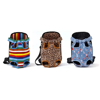

Pet Carrier Breathable Canvas Carrier Backpack Adjustable Pet Front Cat Small Dog Carrier Outdoor Travel Puppy Bag Legs Out