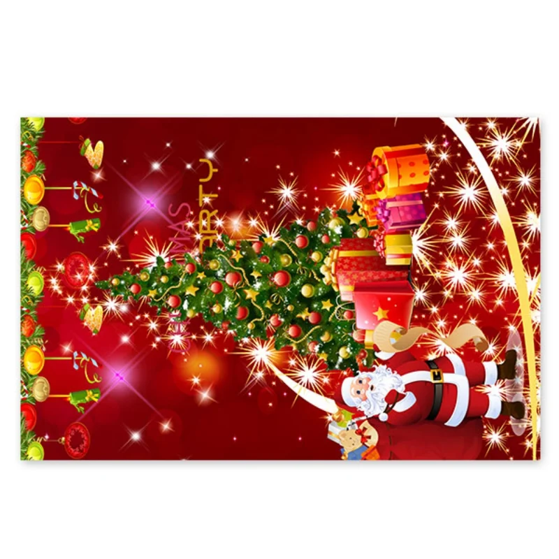 Мультяшный стиль, Рождественский праздник, принт, коралловый флис, Противоскользящие коврики для ванной, коврики для кухни, гостиной, спальни - Цвет: 40X120 cm