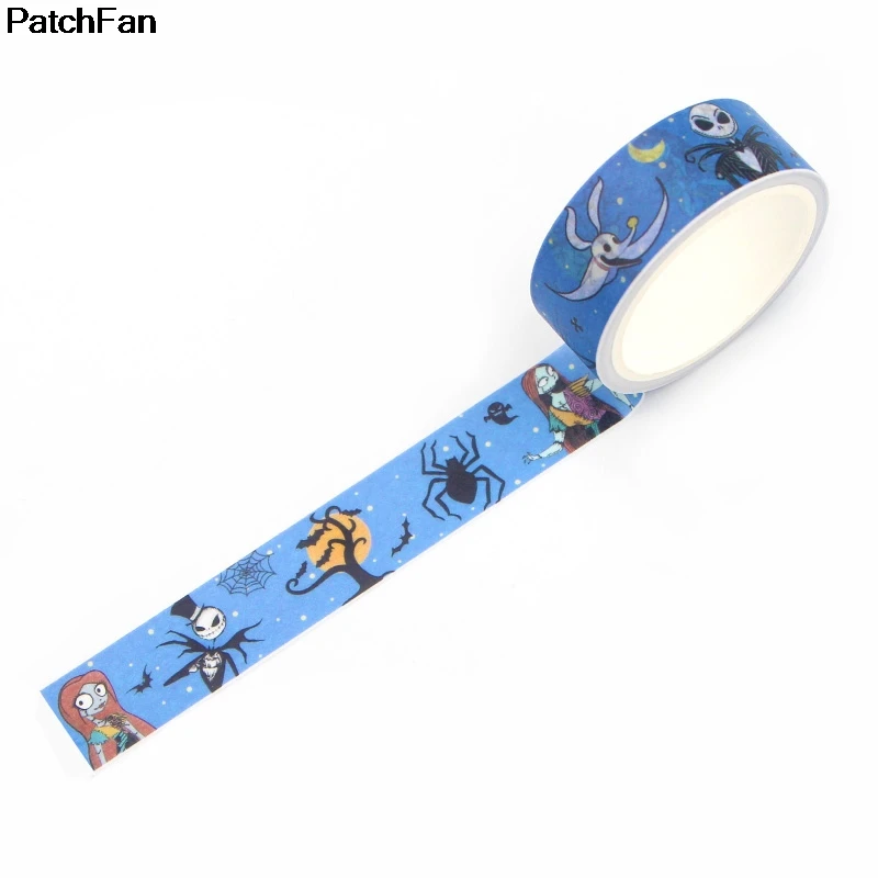 Patchfan Кошмар перед Рождеством Панк DIY Скрапбукинг дети клей васи маскирующая Лента Печатный узор наклейки A2425