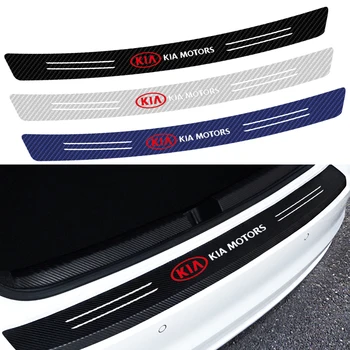 

1set Carbon Fiber Car Trunk Rear Bumper emblem Protection Sticker FOR KIA K2 K3 K5 k9 Sorento Sportage R Rio Soul Accessories
