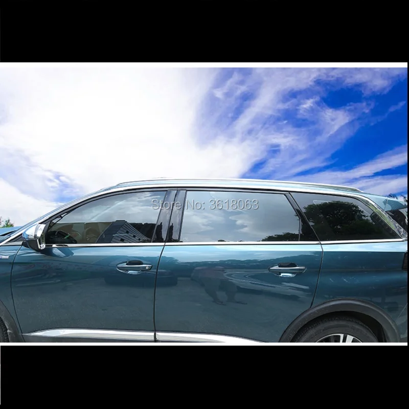 

For Peugeot 5008 2017 2018 2019 2020 Stainless Steel Car Lower Window Protection Cover Trim External Decoration Accessories