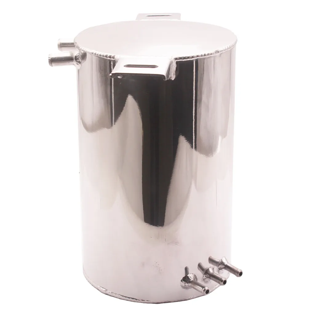 4.5Liter Alloy Mirror Polished Aluminum Swirl Pot Universal Fuel Surge Cell Tank
