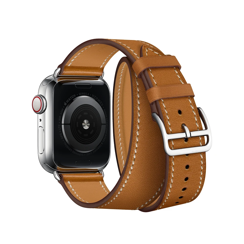 Ремешок из натуральной кожи для Apple Watch 6 Band 5 4 3 2 1 браслет iWatch 44 мм 40 42 38 мм|Ремешки