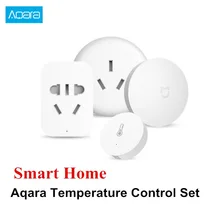AQara Умный дом Контроль температуры Набор беспроводной переключатель контроллер кондиционера воздуха на выходе датчик температуры и влажности