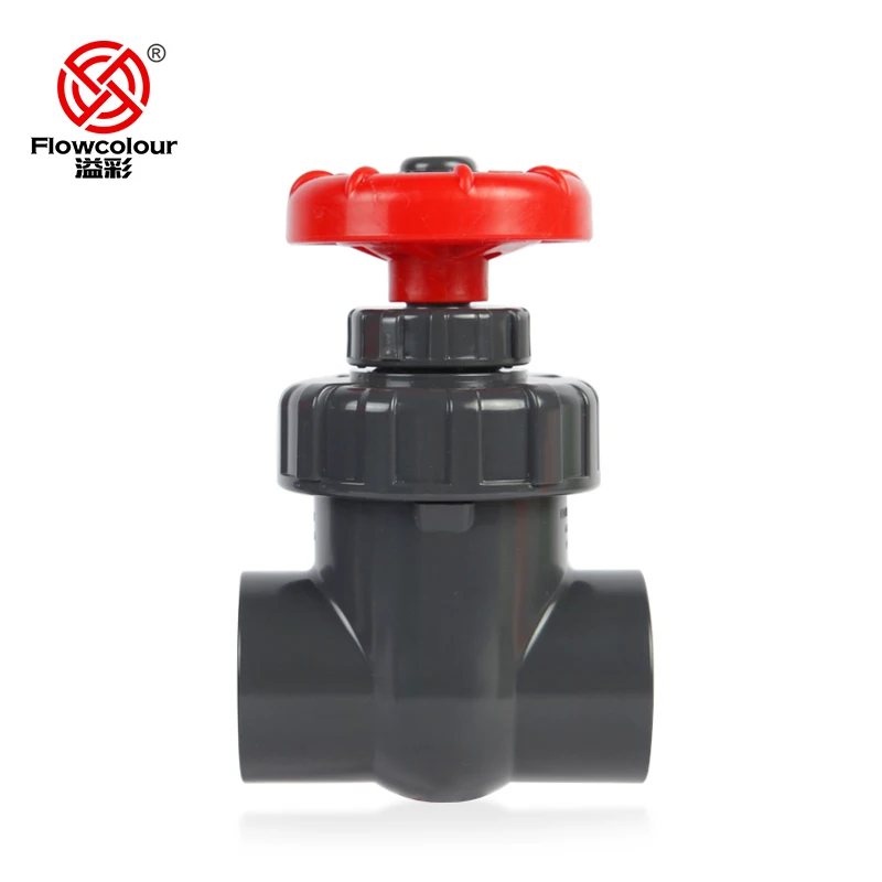 Flowcolour 20/25/32/40mm Hi-quality UPVC Gate Valve Precision Flow Control PVC Sluice Valve Garden Irrigation Aquarium PVC Valve