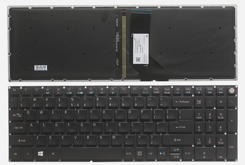 Новая Клавиатура ноутбука США для ACER Aspire 5 A517 A517-51-5832 A515 A515-51 A515-51G черная клавиатура с раскладкой стандарта США с подсветкой