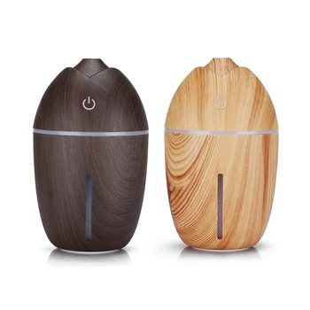 

200ml USB Air Humidifier Corn Shape Wood Grain Mist Maker with Night Light