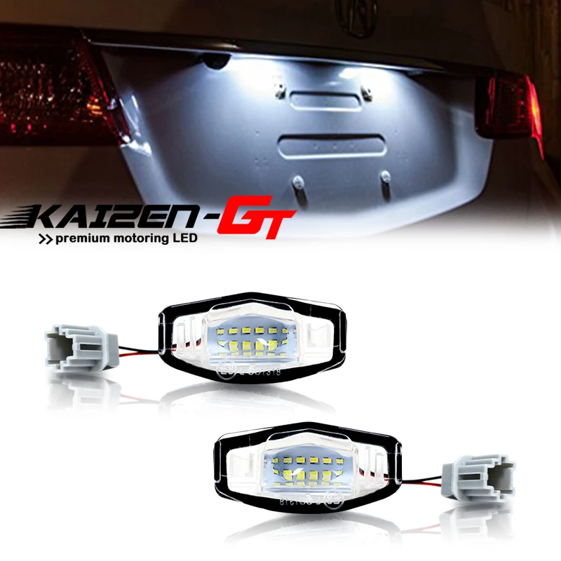 2個の高出力キセノンホワイト18 Smd Led車のナンバープレートライトホンダシビックアコードパイロット アキュラmdx Rl Tl Tsx Rdx Ilxなど Signal Lamp Aliexpress