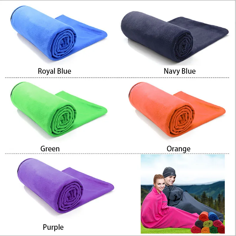 Fleece Sleeping Bag Portable Outdoor Sleeping Bag Camping Travel Warm Ultralight Sleeping Bag Ravel Liner Air Conditioning Warm