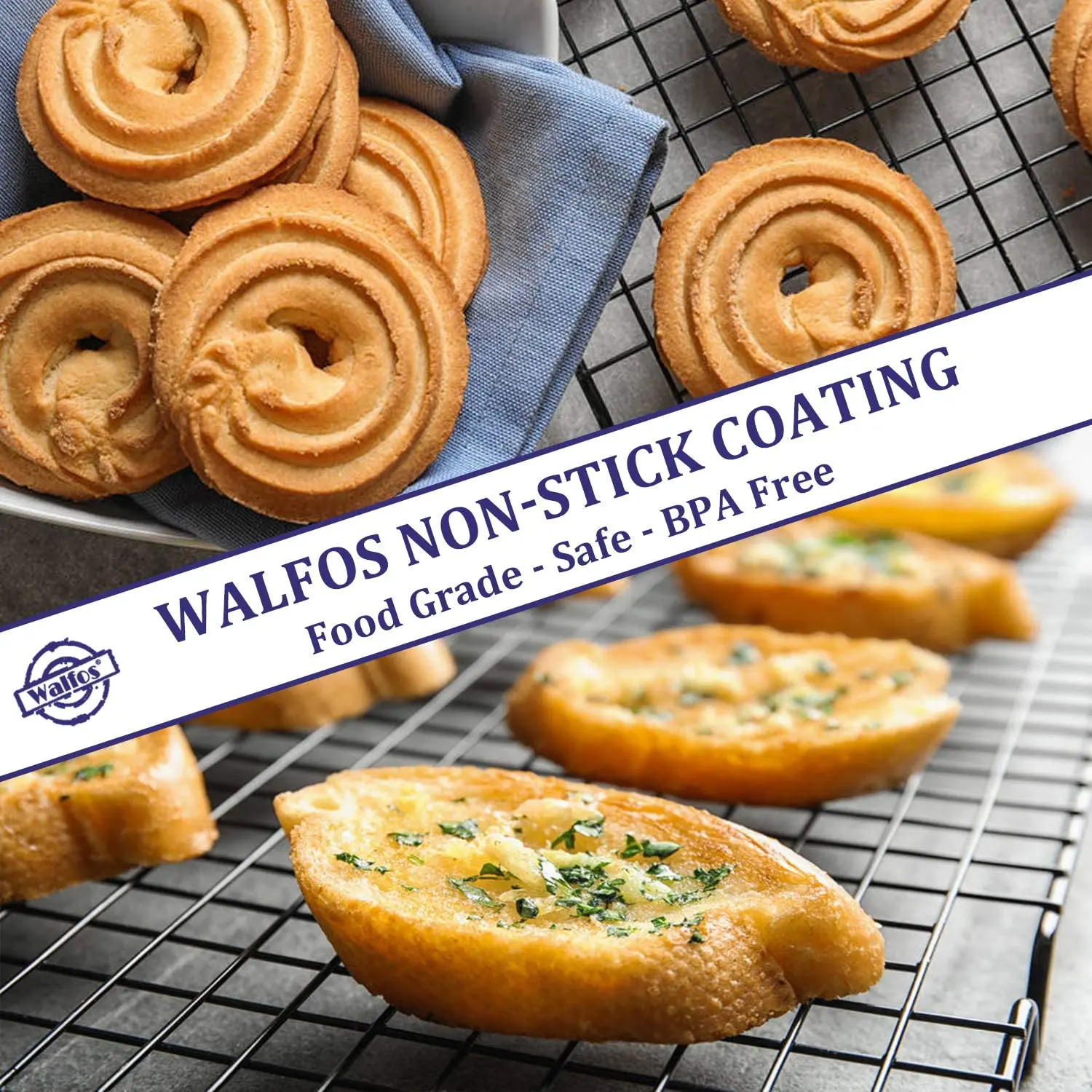 Антипригарная охлаждающая стойка WALFOS из нержавеющей стали сетка противень для