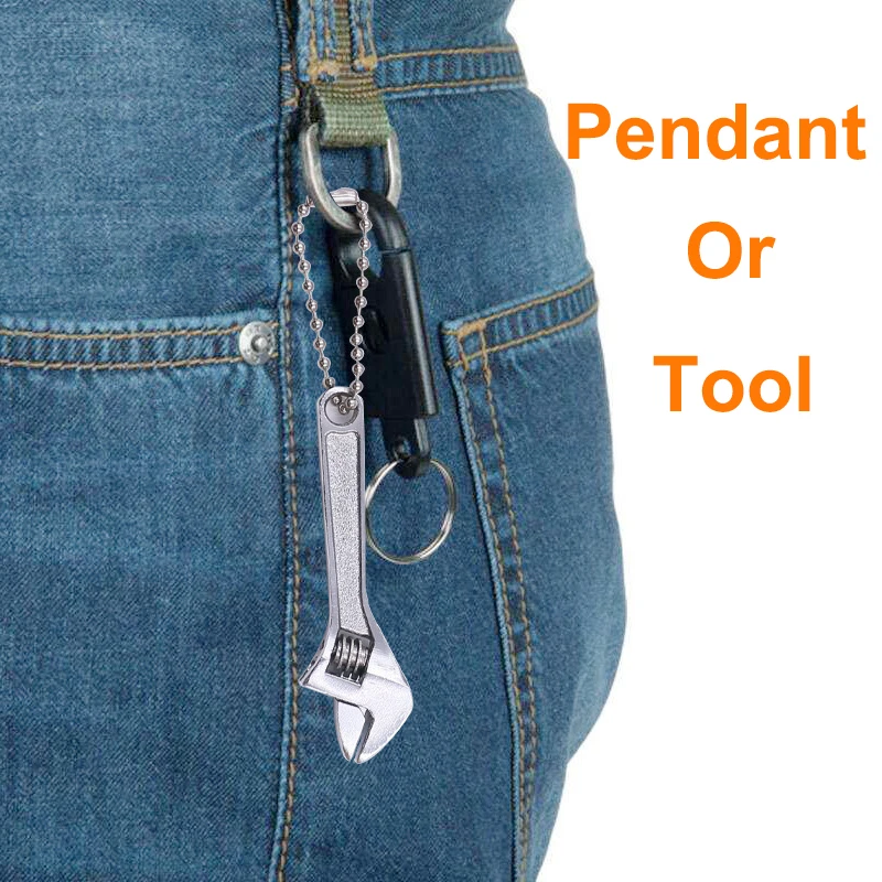 LAMEZIA Mini 1pc 2.5/4 Inch Carbon Steel Multifunction Mini Activity Wrench Portable Hand Tool Universal Adjustable Spanner