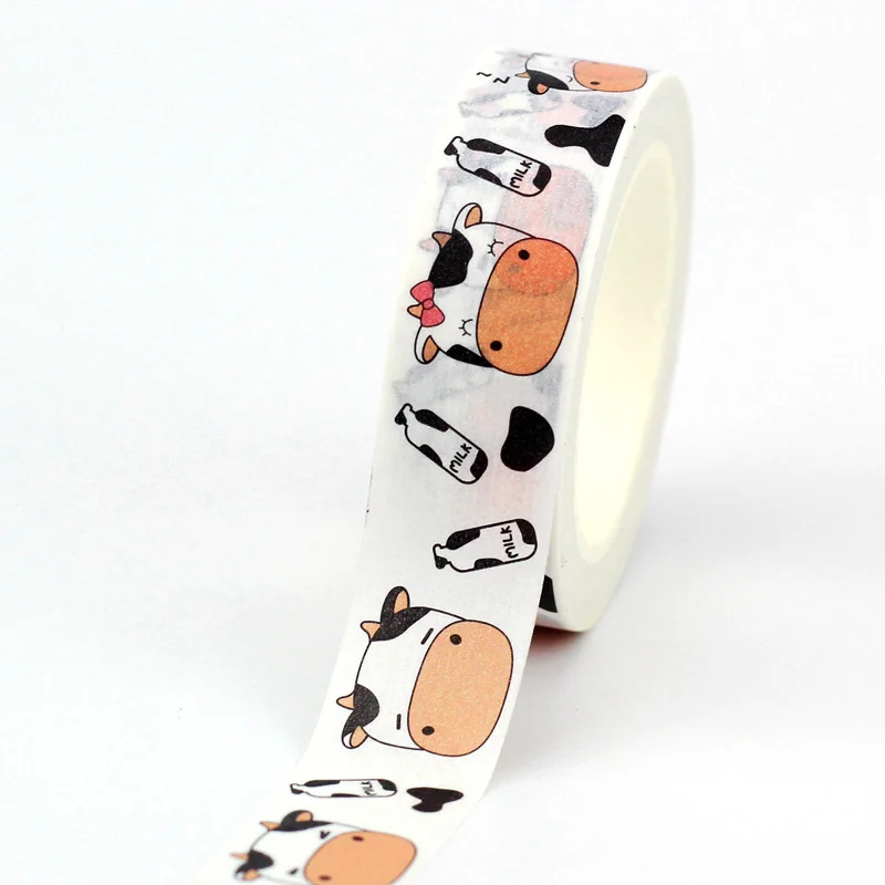 NEW 1PC 10M Decorative Cute Cats and Dogs Masking Paper Washi Tape Set for Scrapbooking Journaling Animal Stationery