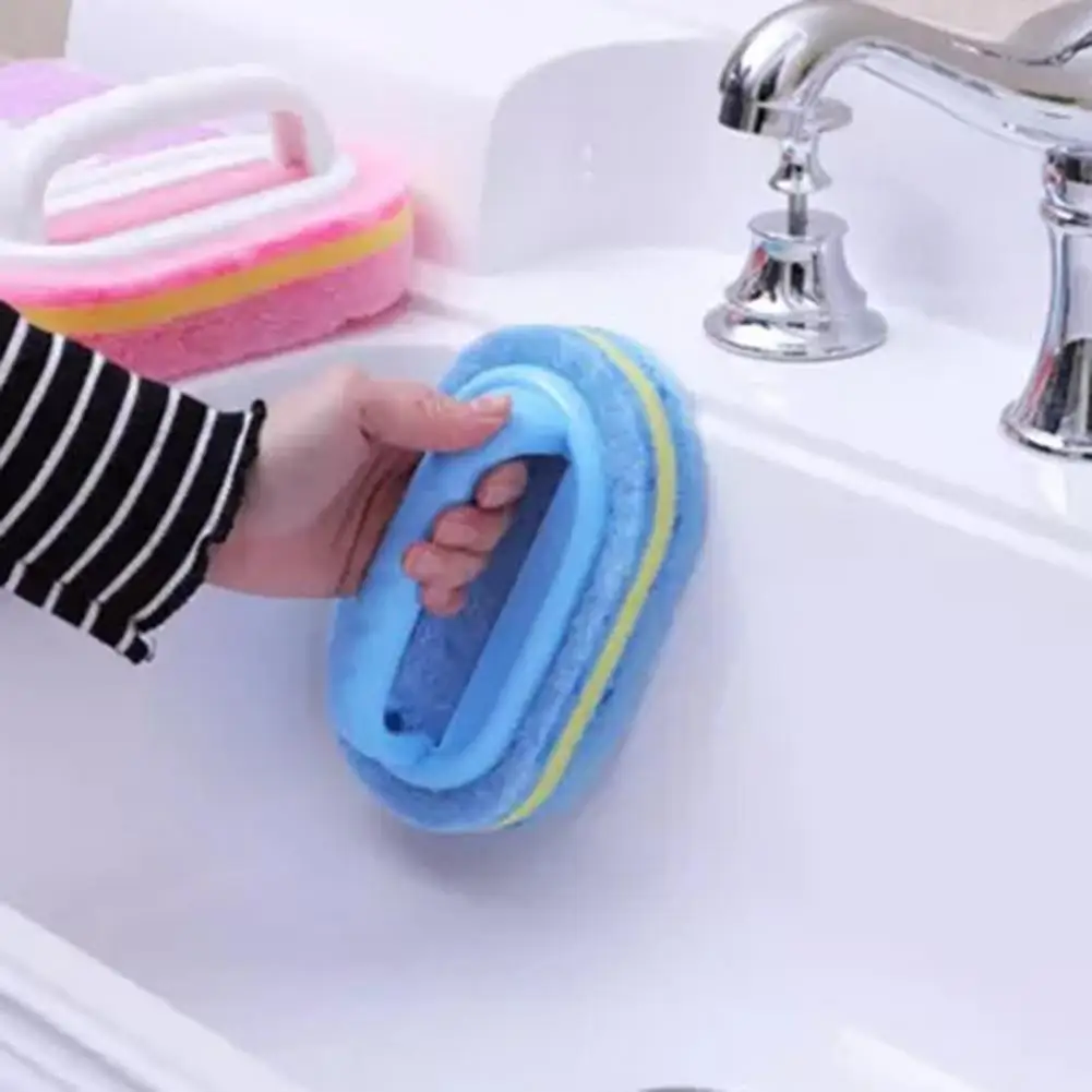 Cleaning Brush Handle Design Household Supplies PP Ceramic Tile Sponge Scrubber for Kitchen | Дом и сад