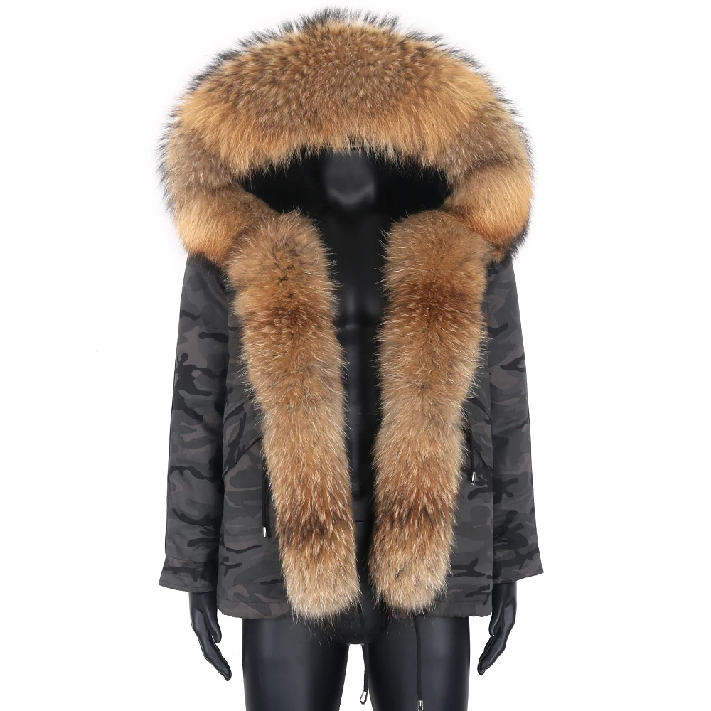 

2021 Winter Jacket Men Real Fox Fur Coat 7XL Waterproof Short Parka Natural Raccoon Fox Fur Outerwear Hood Streetwear Detachable