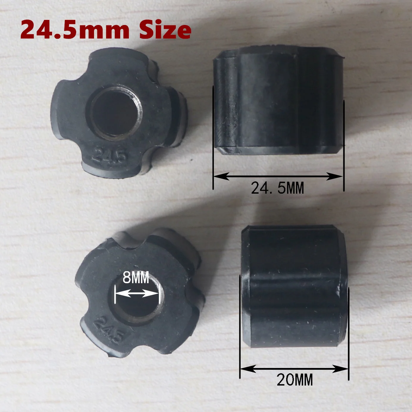 Grass trimmer 10 pcs Brush Cutter Shaft Oil Bearing Bushing -- Outer Dia 23.5mm/24.5mm/25.5mm Inner Dia:8mm for Brush Cutter 26mm / 28mm tube