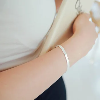 

DI-204 Fashion 100% 925 Sterling Silver Ladies Bracelet Jewelry Female Snake Chain Promotion Gift For Girlfriend