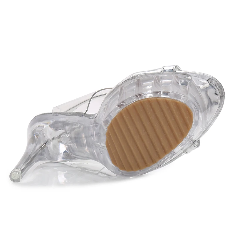 Сандалии женские на платформе 14 см прозрачные Босоножки с открытым носком