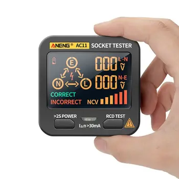 

Digital Socket Tester Voltage Test US/UK/EU/AU Plug Ground Zero Line Phase Check Rcd NCV test Socket Leakage Detector