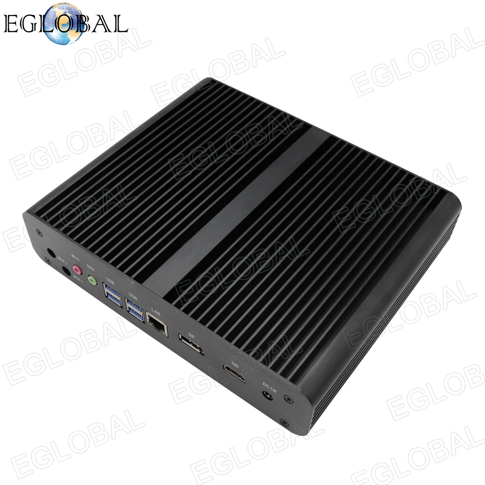 Мини ПК Eglobal 10 го поколения без вентилятора игровой неттоп Intel i7 10710U 10510U Windows 2 * DDR4