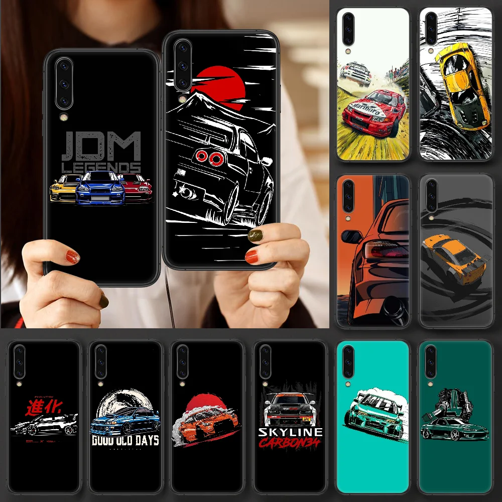 Автомобильный чехол JDM для телефона Samsung Galaxy A 3 5 7 8 10 20 20E 21S 30 30S 40 50 51 70 71 черный