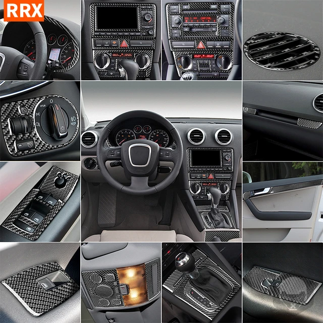 Auto Interior Center Control Getriebe Shift Panel Glas Fenster Lift Für Audi  A3 S3 8P 2006 2007 Carbon Faser aufkleber Zubehör - AliExpress